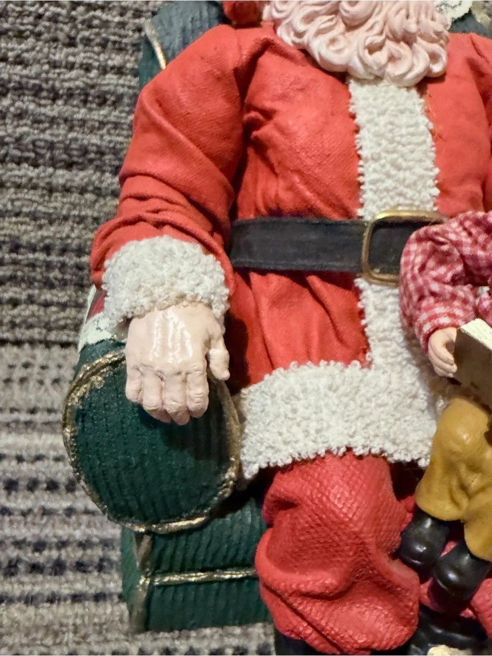 Vintage Dillards Holliday Santa with Child Figurine  Christmas Deco